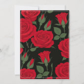 Elegant Red Roses Wedding Invitation – Romantic  招待状 (裏面)