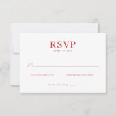 Elegant Red RSVP Card (正面)