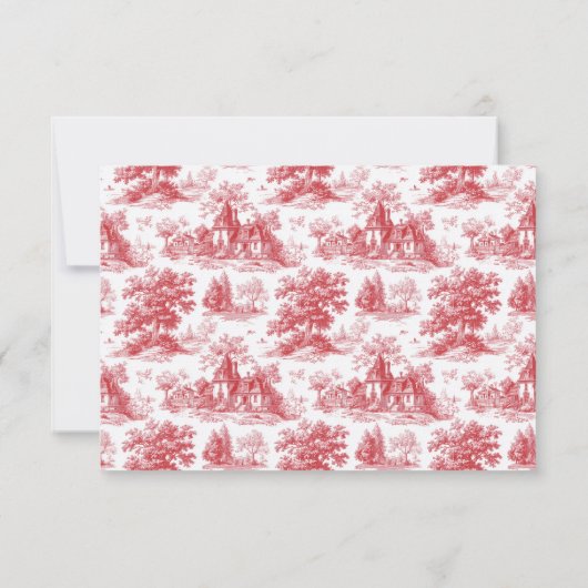 Elegant Red RSVP Card (裏面)