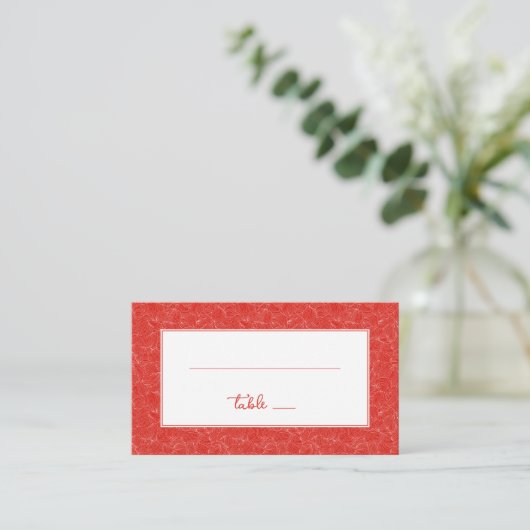 Elegant Red Swirling プレイスカード (スタンド正面)