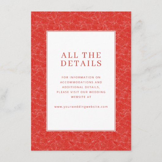 Elegant Red Swirls エンクロージャーカード (正面)