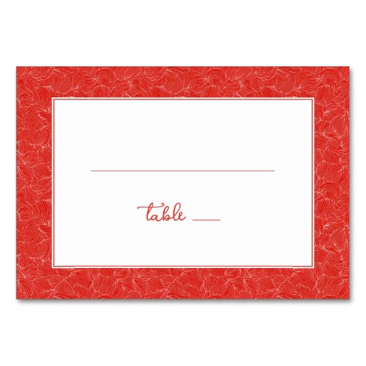 Elegant Red Swirls テーブルナンバー (正面)