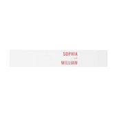 Elegant Red Typographic Names 招待状ベリーバンド (フラット)