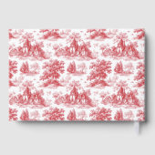 Elegant Red Vintage House Illustration ゲストブック (裏面)