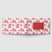 Elegant Red Vintage House Illustration ゲストブック (全面)