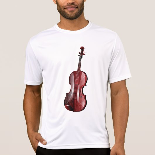 Elegant Red Violin Musical Instrument Tシャツ (正面)