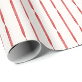 Elegant Red Watercolor Ribbon Stripes ラッピングペーパー (ロールコーナー)