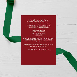 Elegant Red Wedding Enclosure Card エンクロージャーカード