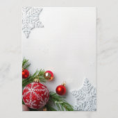 Elegant Red & White Christmas Party Invitation 招待状 (裏面)