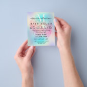 Elegant refined hair salon minimalist チラシ (手)