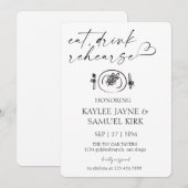 Elegant Rehearsal Dinner 招待状 (正面/裏面)