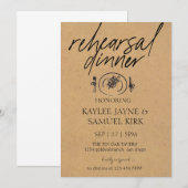 Elegant Rehearsal Dinner 招待状 (正面/裏面)