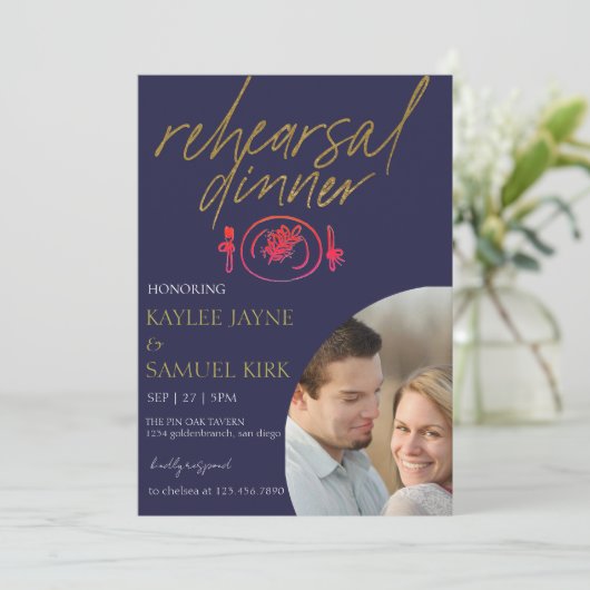 Elegant Rehearsal Dinner 招待状 (スタンド正面)