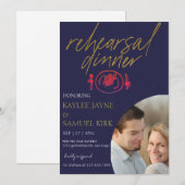 Elegant Rehearsal Dinner 招待状 (正面/裏面)