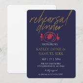 Elegant Rehearsal Dinner 招待状 (正面/裏面)