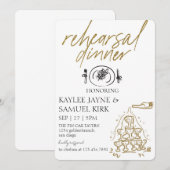 Elegant Rehearsal Dinner 招待状 (正面/裏面)