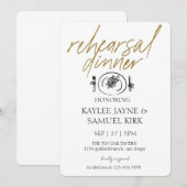 Elegant Rehearsal Dinner 招待状 (正面/裏面)