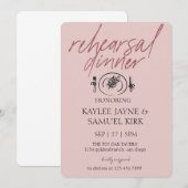 Elegant Rehearsal Dinner 招待状 (正面/裏面)