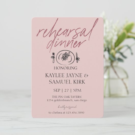 Elegant Rehearsal Dinner 招待状 (スタンド正面)
