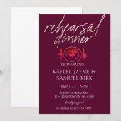 Elegant Rehearsal Dinner 招待状 (正面/裏面)