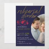 Elegant Rehearsal Dinner 招待状 (正面/裏面)