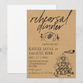 Elegant Rehearsal Dinner 招待状 (正面/裏面)