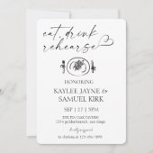 Elegant Rehearsal Dinner Invitation 招待状 (正面)