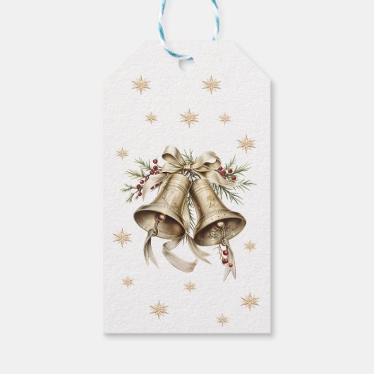 Elegant Reindeer and Christmas Trees ギフトタグ (裏面)