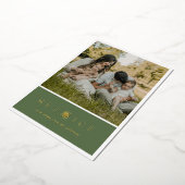 Elegant “Rejoice” Gold Foil Christmas Photo Card 箔シーズンカード (回転した状態)