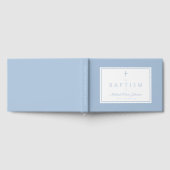Elegant Religious Baby Blue Boy Baptism ゲストブック (全面)