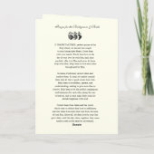 Elegant Religious Catholic Wedding Mass Program カード (裏面)