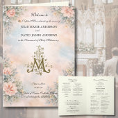 Elegant Religious Catholic Wedding Mass Program カード