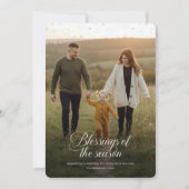 Elegant Religious Christian Family Photo Christmas シーズンカード (正面)