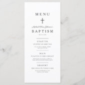 Elegant Religious Cross Boy Baptism メニュー (正面)