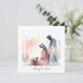 Elegant Religious Glory To God Christian Christmas シーズンカード (スタンド正面)