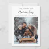 Elegant Religious Let heaven & Nature Sing Photo シーズンカード (正面)