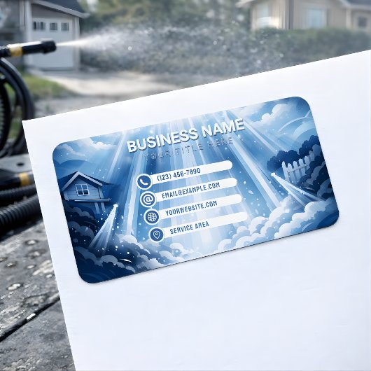 Elegant Residential Pressure Washing Radiant Sky ラベル