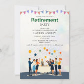 Elegant Retirement Celebration Invitation 招待状 (正面)