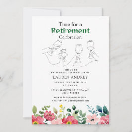 Elegant Retirement Celebration Invitation 招待状