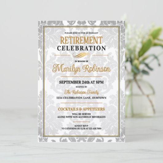 Elegant Retirement Party 招待状 (スタンド正面)