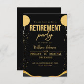 Elegant Retirement Party Custom invitation サンキューカード (正面/裏面)