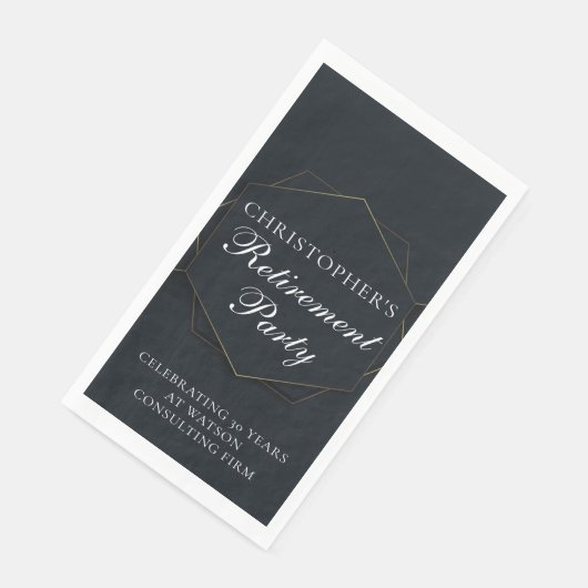 Elegant Retirement Party Customized Black Gold (コーナー)