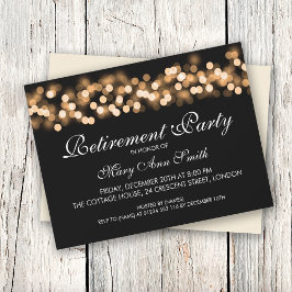 Elegant Retirement Party Gold Hollywood Glam 招待状