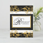 Elegant Retirement Party Invitation 招待状 (スタンド正面)