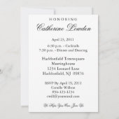 Elegant Retirement Party Invitation 招待状 (裏面)