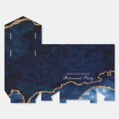 Elegant Retirement Party Navy Blue Gold Custom フェイバーボックス (見開き)