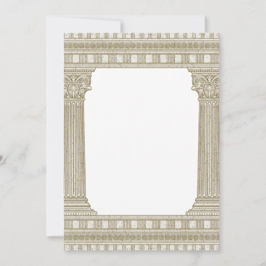 Elegant retirement Party with columns 招待状 (裏面)