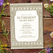 Elegant retirement Party with columns 招待状