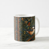 Elegant Retro Art Nouveau woodland bird コーヒーマグカップ (正面右)