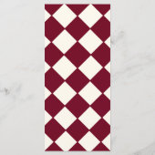 Elegant Retro Checkered Burgundy Wedding メニュー (裏面)
